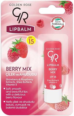 Golden Rose Lip Balm No: 09 Berry Mix SPF 15 - Ahududu ve Çilek Aromalı Dudak Nemlendiricisi