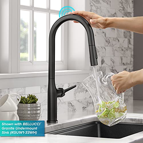 KRAUS Oletto Tall Modern Single-Handle Touch Kitchen Sink Faucet with Pull Down Sprayer in Matte Black, KTF-3101MB by Kraus - Image 4