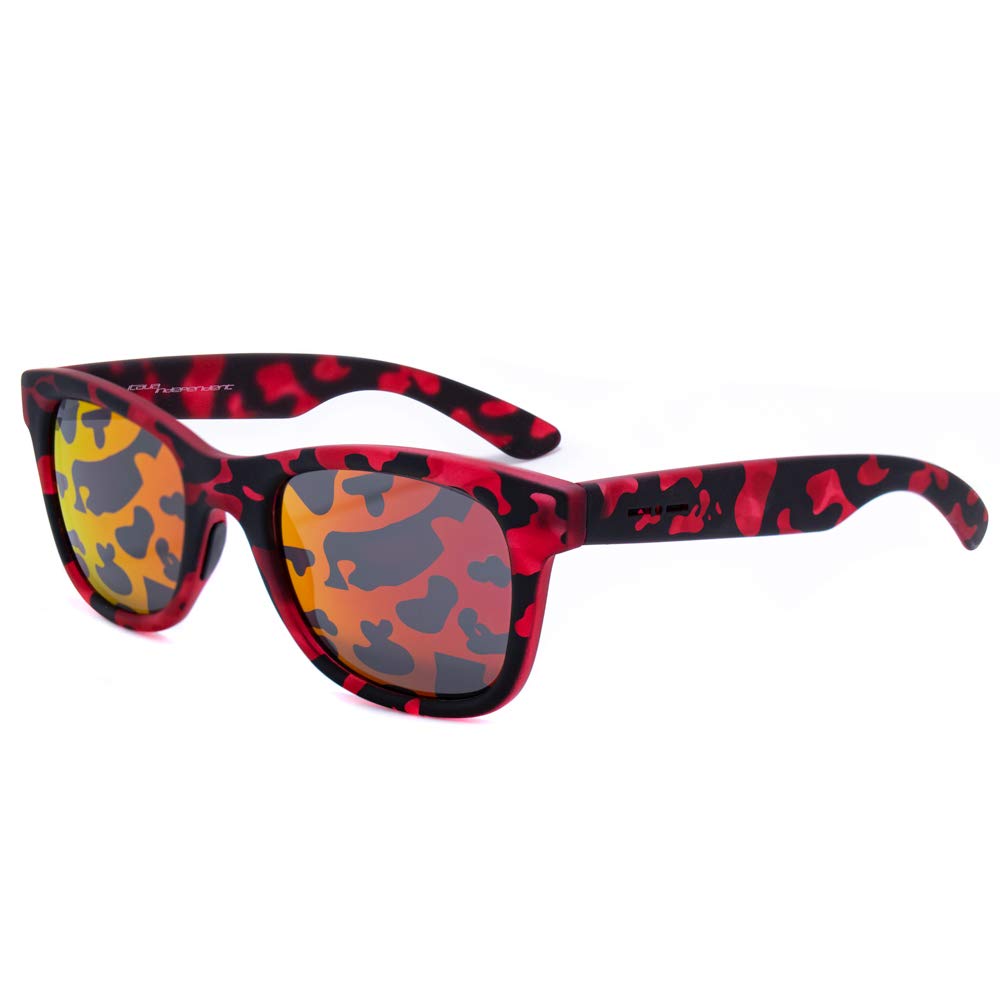 Italia Independent Unisex Adult 0090-142-142 Sunglasses, Red (Rojo), 50, Red (RED), 50