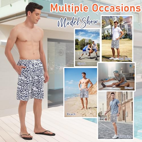 Image of Mens Swimming Trunks Swim Trunks Quick Dry Swim Shorts with Mesh Lining Funny Swimwear Bathing Suits