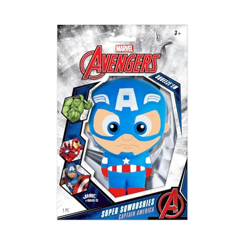 JA-RU Marvel Super Squishy Toy. Squeezy Toy for Kids. Collectible. Party Favor. (Pack of 1) Classroom Giveaway, Gag Gift, Halloween Party, Squishy, 6845-1