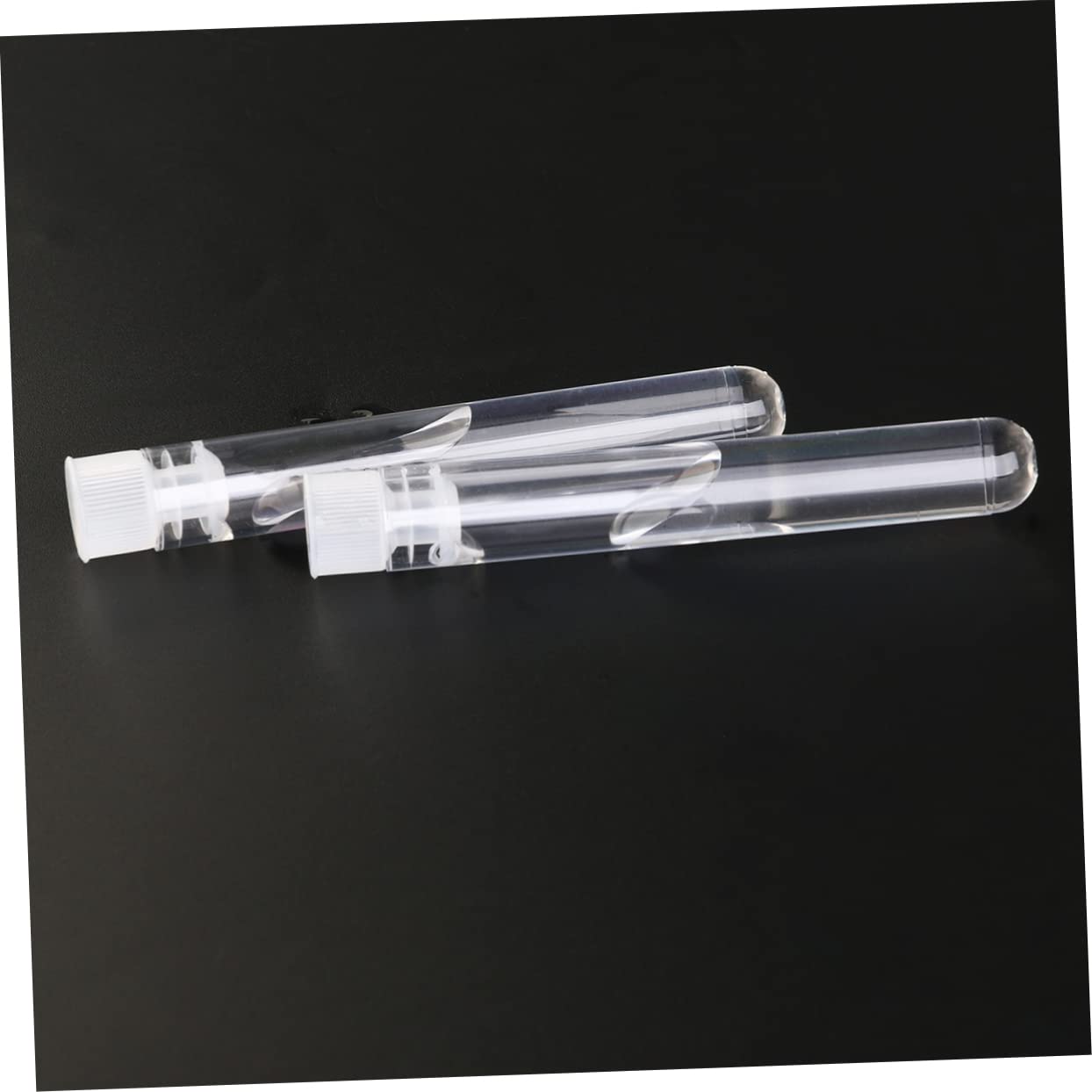 25pcs 5ml Plastic Sample Test Tubes Halloween Tubes Lids White Caps for Lab Aquarium Small Sample Storage