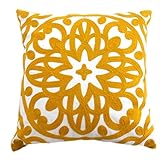 Alysheer Funda de cojín decorativa bordada de 45, regalos (dorado)