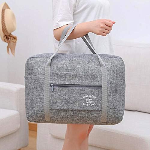 Travel Bag, BAGZY Foldable Duffel Bag Large Carry on Luggage Weekend Bag Gym Bag Shopping Overnight Bag Handbag Luggage Storage Lightweight Gym Sports Bag (30L Grey) 6 Travel Bag, BAGZY Foldable Duffel Bag Large Carry on Luggage Weekend Bag Gym Bag Shopping Overnight Bag Handbag Luggage Storage Lightweight Gym Sports Bag (30L Grey)