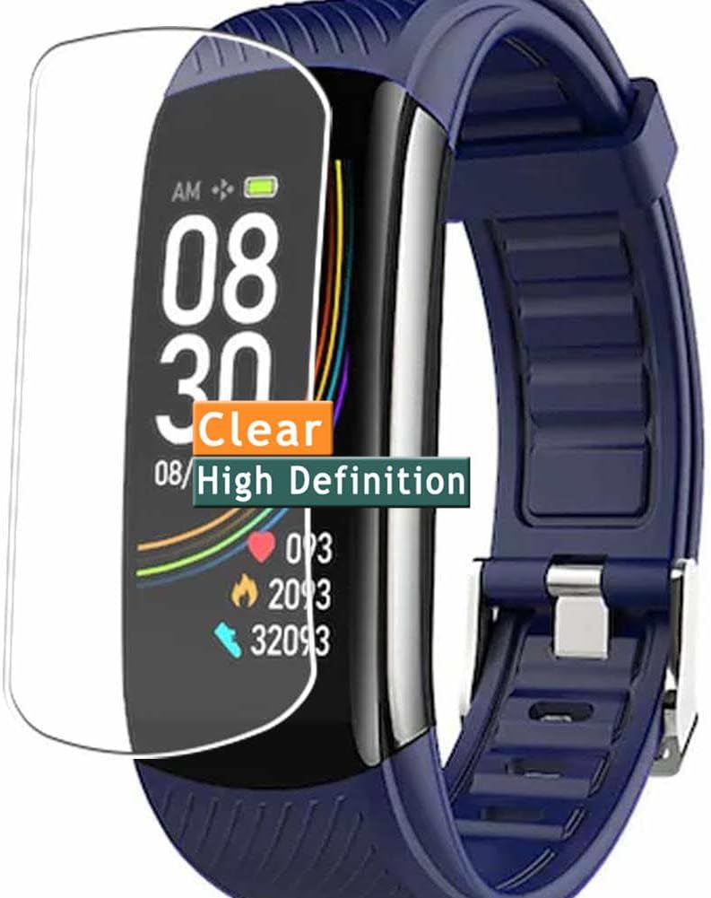 Vaxson 3-Pack Screen Protector, compatible with Blumelody V17 C6 C6T Fitness Tracker, TPU Guard Film Protectors Sticker [NOT Tempered Glass] New
