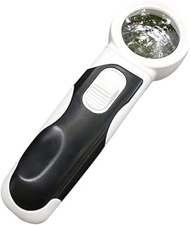 16X Handheld Jewellery Magnifier with 2 LED Lights for Hobby Reading Crafts Macular Degeneration