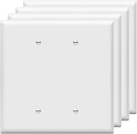 Vista 19 de ENERLITES - Cubierta de salida doble en blanco extra grande, placa de pared de dos bandas en blanco, tamaño grande, 2 bandas de 5.5 x 5.5 pulgadas