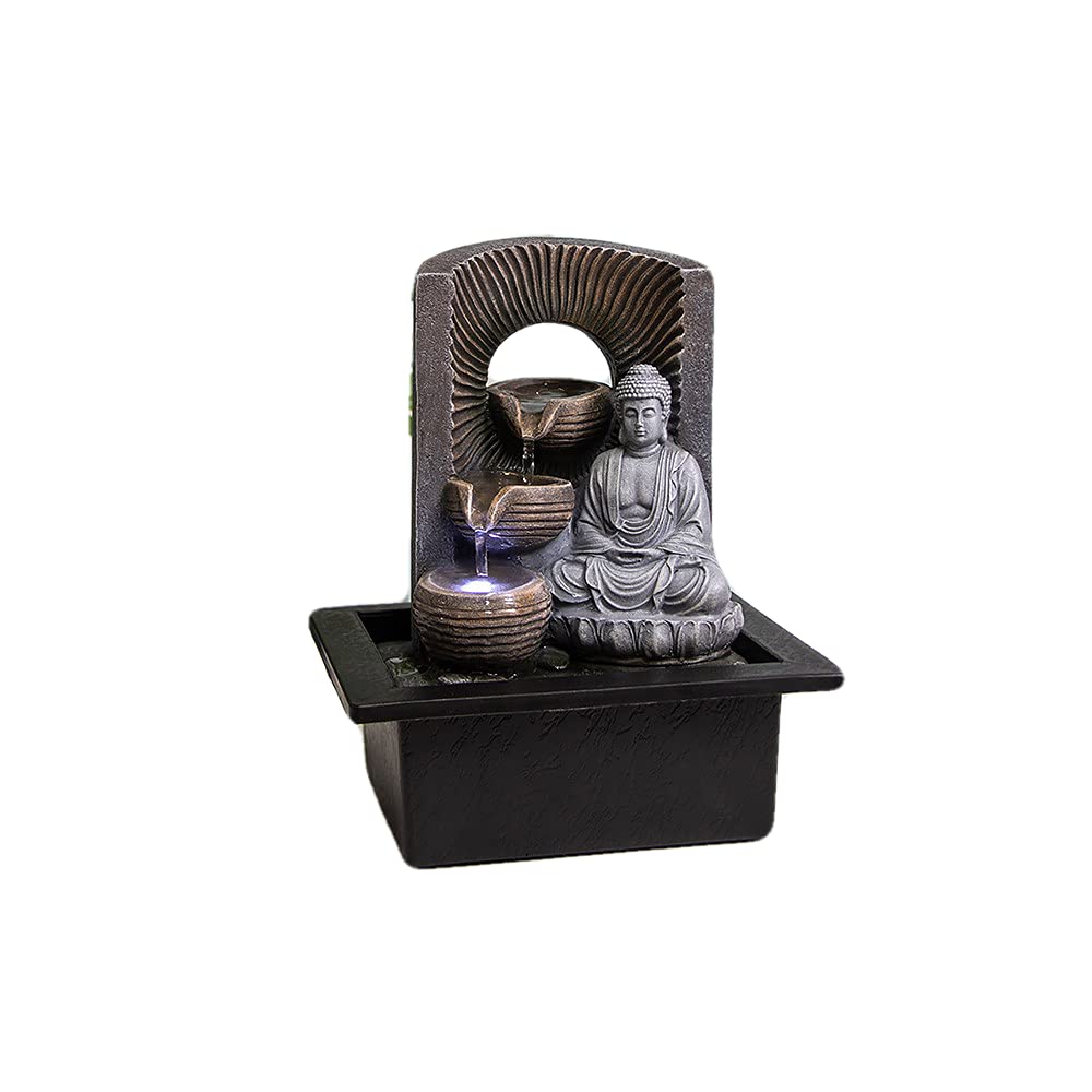 Lesser and Pavey Indoor Water Fountain Feature Serene Buddha