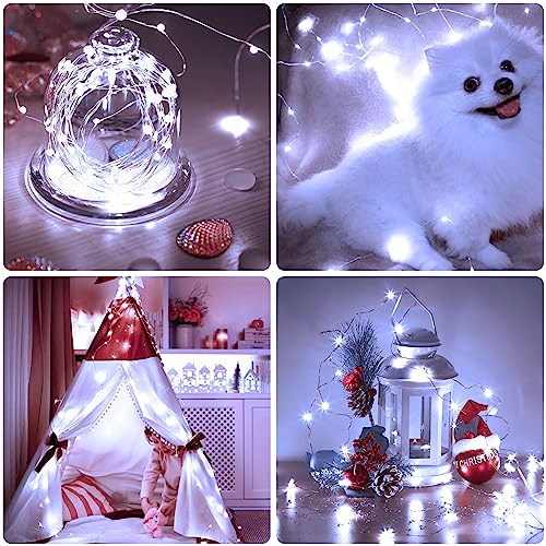 Echosari silver wire string lights fairy string lights led string lights for christmas wedding party home holiday decoration 5 Echosari silver wire string lights fairy string lights led string lights for christmas wedding party home holiday decoration - image 6