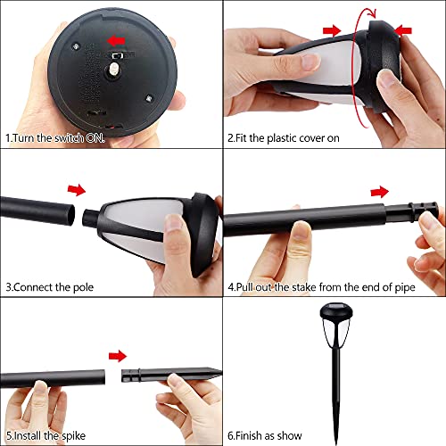 Maggift 12 Pack Solar Pathway Lights, Outdoor Rgb Color Changing Garden Lights, Auto Change Multicolor, Ip44 Waterproof Solar Powered Landscape Lights For Lawn, Patio, Yard, Walkway, Deck, Driveway #TOP4