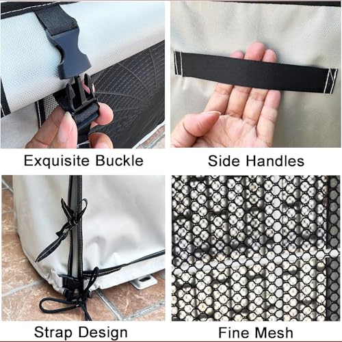 Cubierta de aire acondicionado exterior de lona Oxford resistente a la intemperie 7