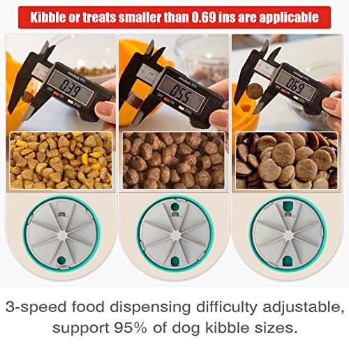 Kadtc Dog Balls Adjustable Food Dispensing Treat Dispenser Dogs Puzzle Feeder Toy Wobble Wag Talking Giggle Squeaky Puppy Chew Indestructible Ball For Small/Medium/Large Aggressive Chewers Breed A #TOP3