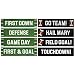 Blue Panda Football Party Sign Cutouts for Sports Themed Celebrations and Tailgate Parties (4 x 17 in., 8 Pack)
