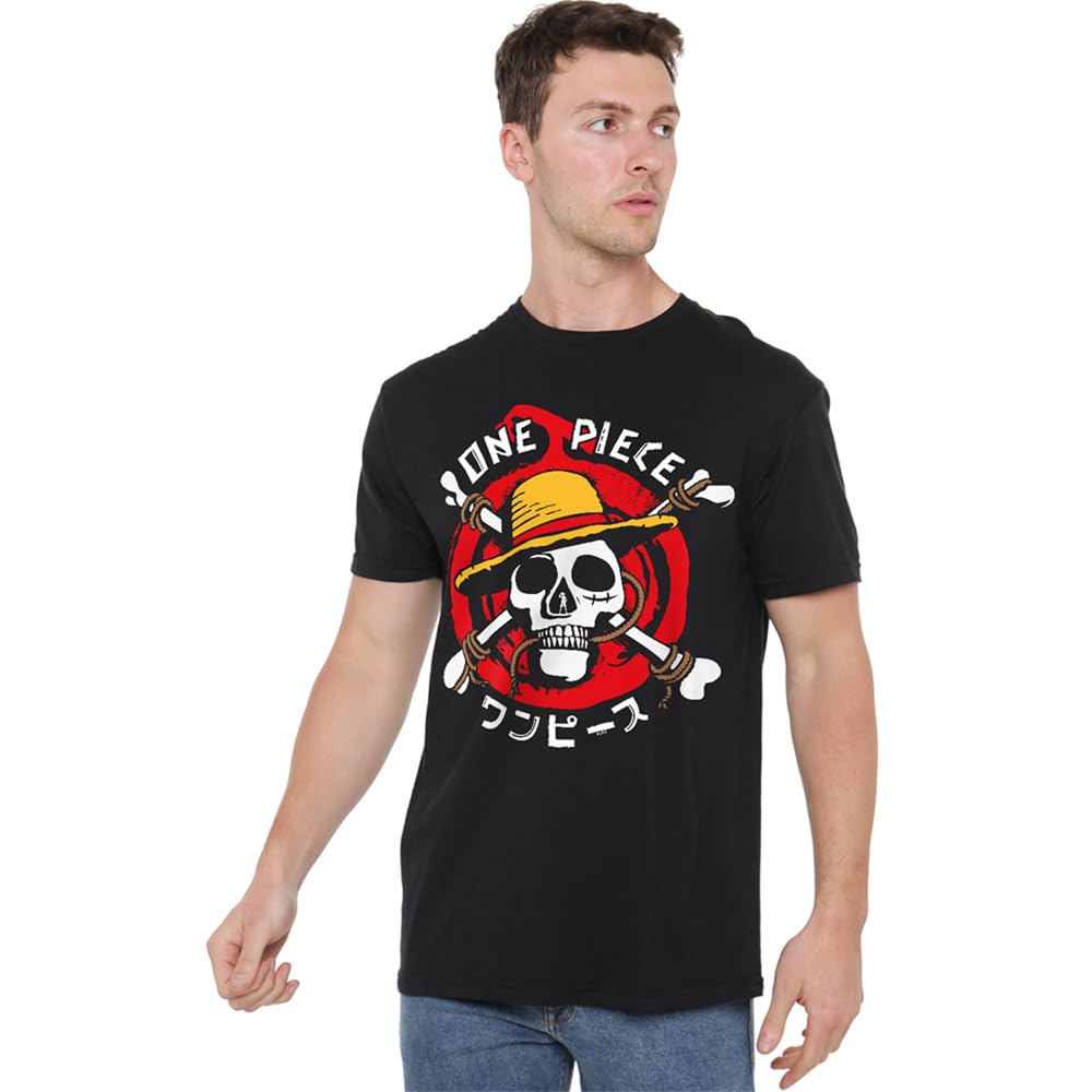 One Piece Devil Fruit Skull Unisex T-Shirt, Black, Medium