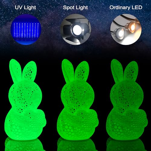Image of OVV3D Glow in the Dark Filament, Christmas Glow PLA Filament 1.75mm + /- 0.02mm for 3D Printing, Glow PLA Green, 3D Printer Filament,Long-Lasting Glow with UV Light 1kg /2.2lb