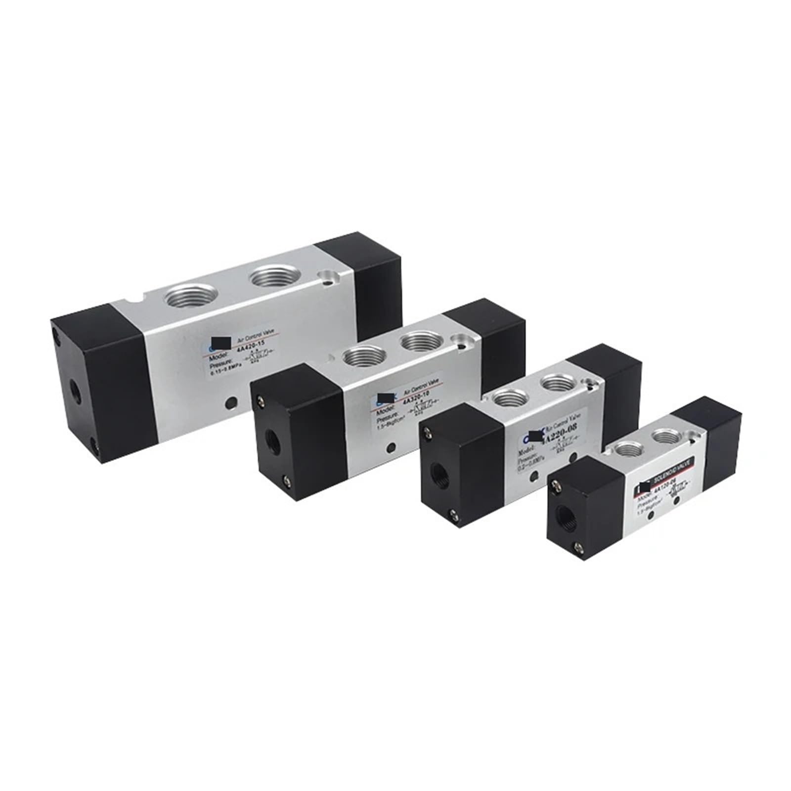 Jgodgqpm 4A320-10 Air Control Valve 4A220-08/210-06/320-10 4A420-15 2 Way 5 Position Pneumatic Reversing 1Pcs(4A320-10)