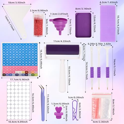 Image of MERATIA Diamond Painting Storage Case Organizer, 40 Slots with Accessories
