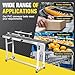 ETOYA Heavy Duty PVC Flat Conveyor Belt Systems, 59x7.8in Stainless Steel Motorized Conveyor with Double Guardrails, Adjustable Speed Industrial Belt Conveyors for Material Transport & Inkjet Coding