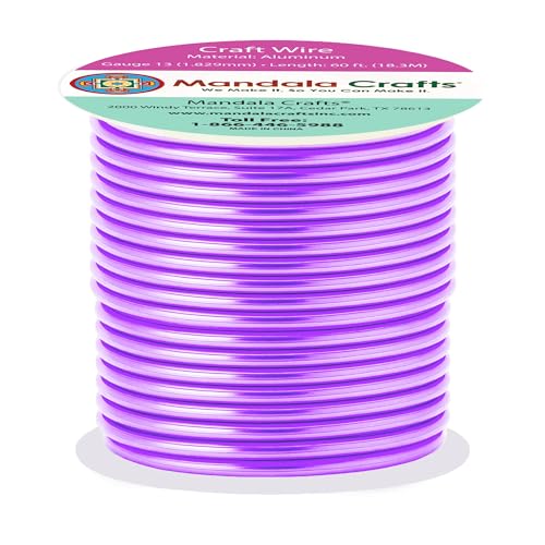 Mandala Crafts (�}���_���N���t�g) 13�Q�[�W �z�Ɏ_���A���~�j�E�� �N���t�g���C���[ �W���G���[����p - 60�t�B�[�g �J���[ �t���L�V�u�� ���x���_�[���C���[ - �Ȃ��\ �~�� �A�[�}�`���A �N���t�g �����p