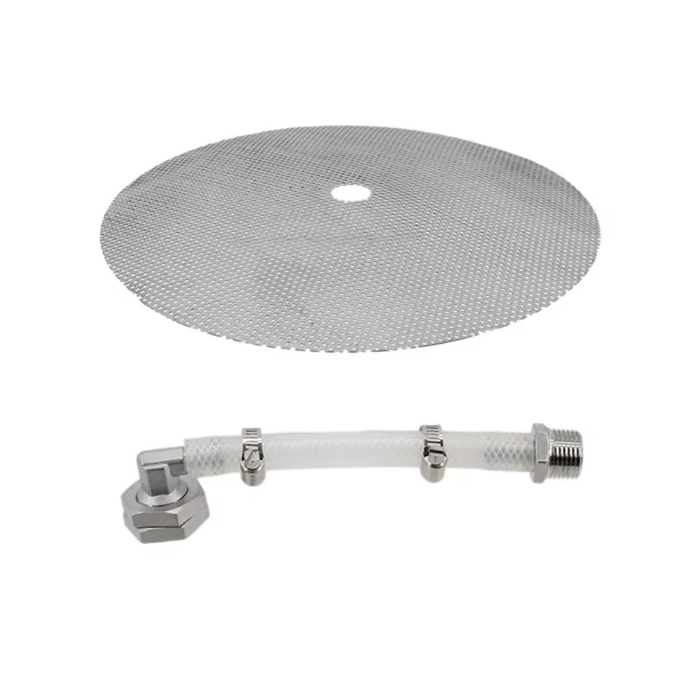 Maischbottich-Set Aus Edelstahl Mit Falschem Boden – 9"/10"/11"/12" Kuppel, Silikonschlauch Und Anschlussstück for Das Heimbrauen Von Vollkornbier(11inch False Bottom)
