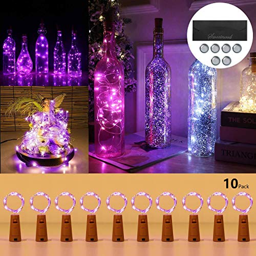 Sweetneed Luz de Botella Luz de bricolaje,Luz Ambiente,Lámpara Decorada Luz Corcho 2m 20 LED a Pilas Decorativas Cobre Luz Para Romántico Boda, Navidad,Fiesta,Lámpara de Alambre de Cobre