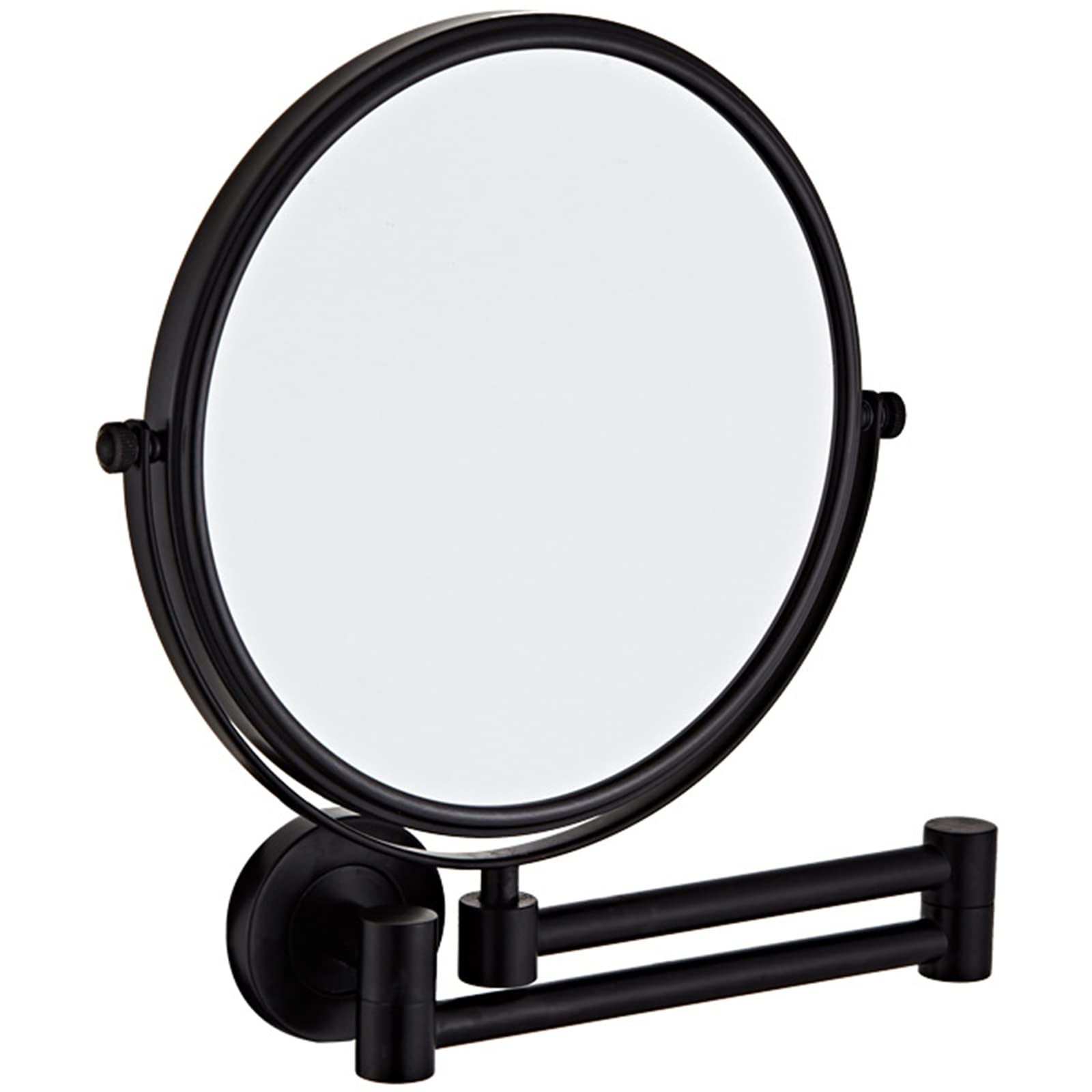 Miroir de maquillage mural 8 pouces argenté avec face grossissante 3X réglable