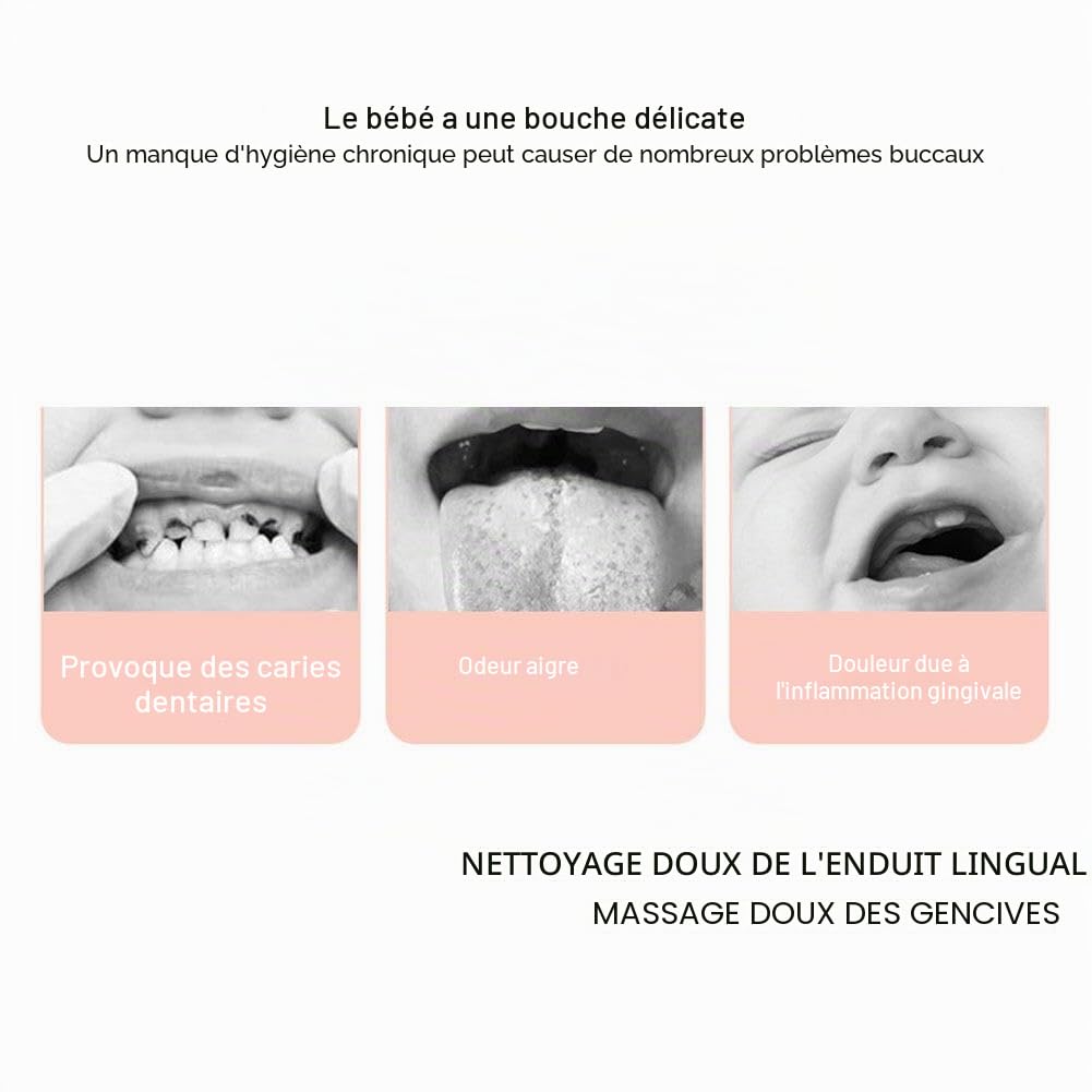 Yolispa Nettoyant buccal pour bébé, lot de 30 brosses à dents jetables pour bébé, gaze de coton douce, bâton de nettoyage de la bouche pour nouveau-né, soins dentaires pour bébé de 0 à 36 mois