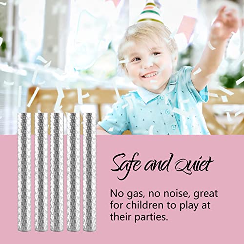 Battife 10Pack White Confetti Wands, Confetti Shoot Poppers, Tissue Paper Confetti Sticks For Wedding Party Celebrations, Anniversary, Birthday, 7.8Inch #TOP3