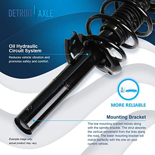Image of Detroit Axle - 8pc Struts Shocks Kit for 2012-2017 VW Jetta, Front Struts w /Coil Spring Rear Shock Absorbers Front Rear Sway Bar Links Replacement [Not for Sport Suspension]