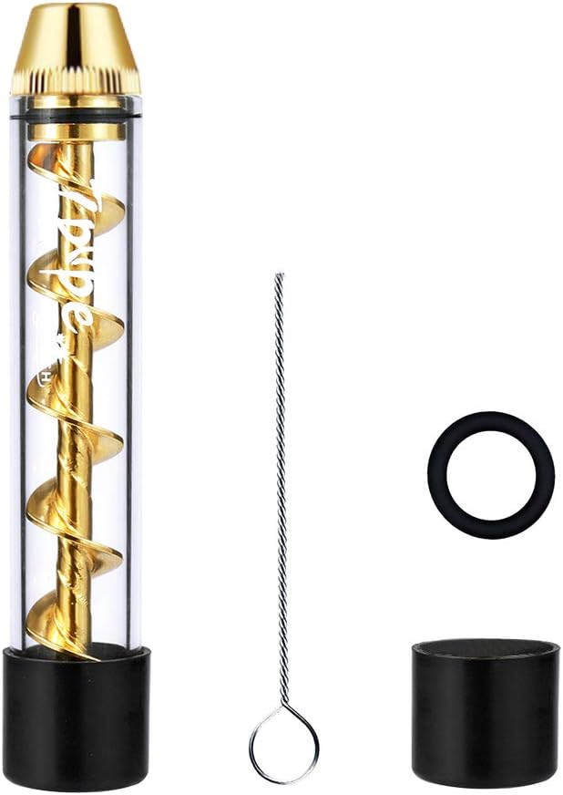 Glass Blunt Pipe Kit, King Style, Glass Bottle, Cleaning Kit, for Tobacco, Dry Herbs, Tea, Herb Leaves and Spices