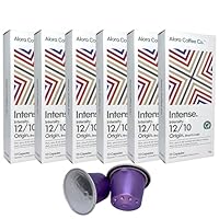 Alora Coffee Co, 6 packs of 10 Nespresso Compatible pods (60 pods total), Intense