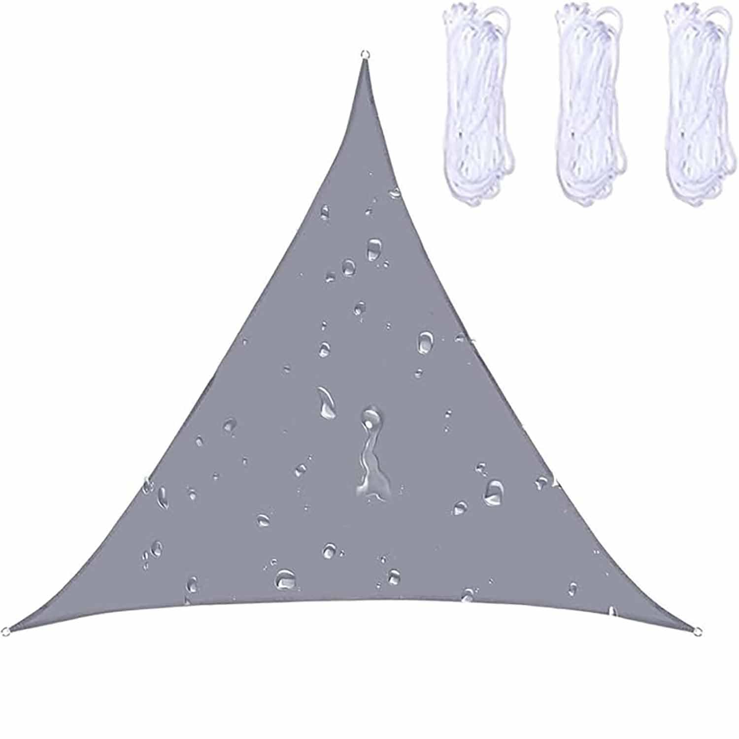 Voile d'ombrage imperméable triangle 4.5m pour terrasse et jardin
