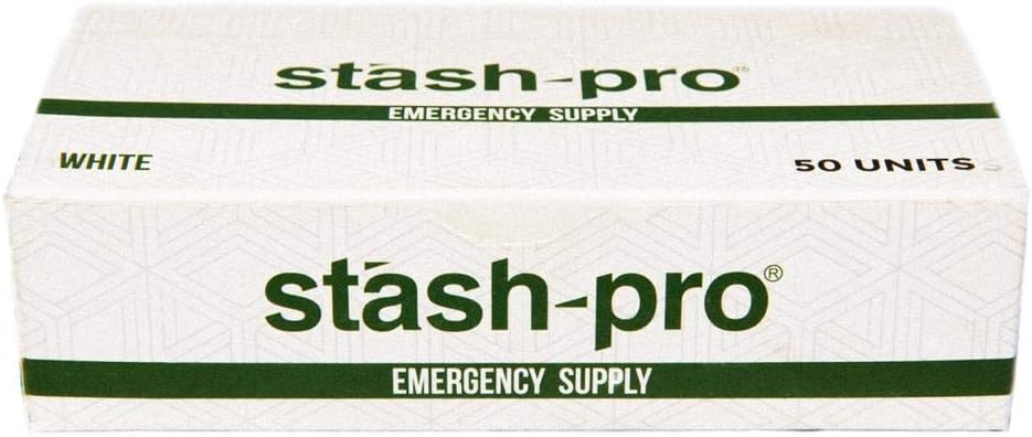 Stash-Pro Emergency Supply / 2 Rolling Paper + 2 Tips/Pack of 50 Strips/White