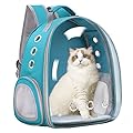Vailge Cat Carrier Backpack, Pet Carrier Backpack Front Pack for Small Medium Cat Puppy Dog Carrier Backpack Bag Space Capsule, Pet Carrier for Travel Hiking Walking Camping (Blue)