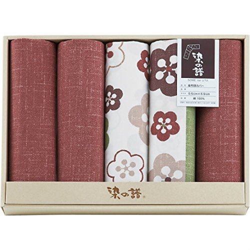 座布団カバー10枚セット(花紋) エンジ｜インテリア ご自宅用