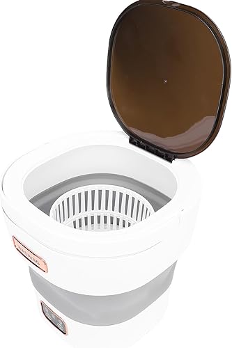 Miniatura 7 de Mumusuki Lavadora portátil de 12 litros, mini lavadora de secado con centrifugado, drenaje automático, plegable, limpieza profunda para ropa