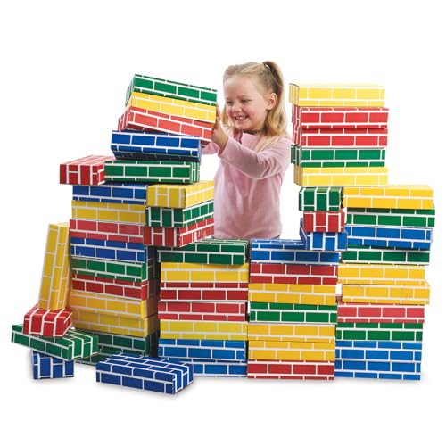 Lillian Vernon Primary Building Bricks - Kids Cardboard Blocks, Each 9' x 4' x 2' (Set of 24)