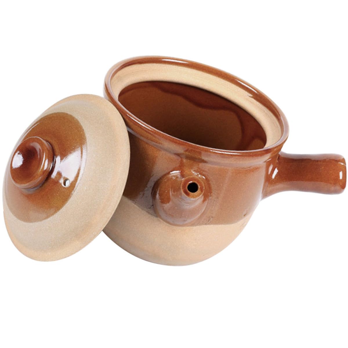 BESPORTBLE Pentola in Terracotta 1,5l per Medicina Cinese, Anti-scottatura, per Cottura a Vapore e Preparazione di Tisane Tradizionali in Cucina