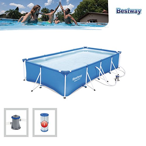 Bestway Steel Pro Frame Pool Set, rechteckig, blau, 400 x 211 x 81 cm – Bild 5