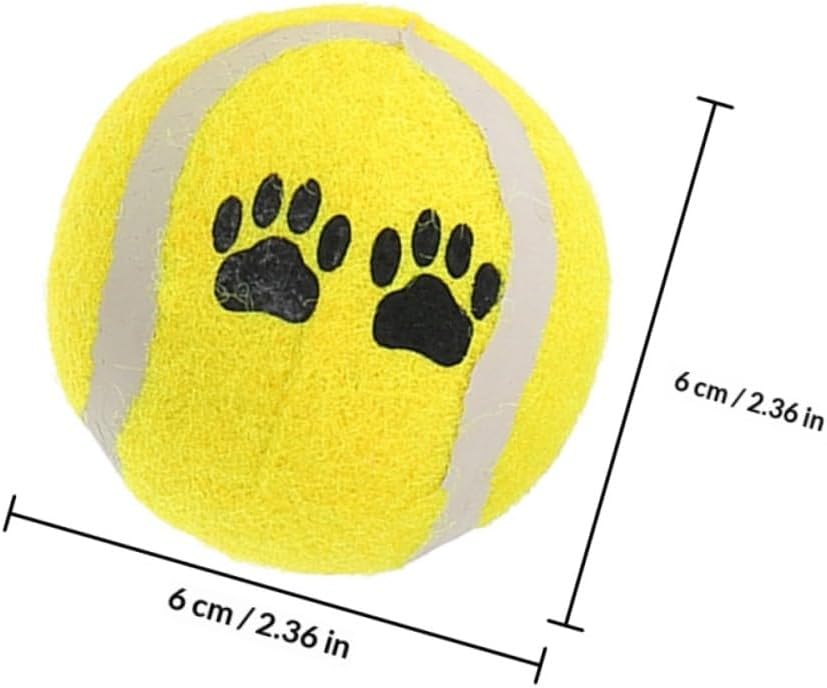 16pcs Dog Fetch Balls Plush Tennis Rubber Balls Diameter 7cm Interactive Throwing Training for Dogs Puppy Play Supplies Random Color