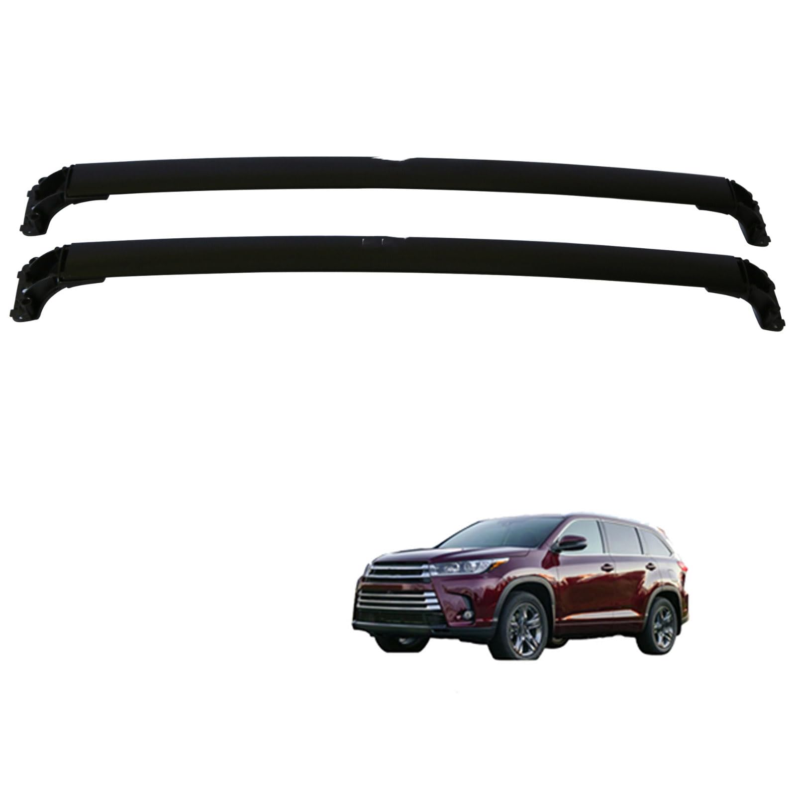 Barras transversales de aluminio para Toyota Highlander portaequipajes ligero