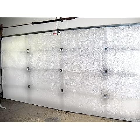 NASA TECH White Reflective Foam Core 2 Car Garage Door Insulation Kit 18FT (WIDE) x 8FT (HIGH) R Value 8.0 Made in USA New and Improved Heavy Duty Double Sided Tape (ALSO FITS 18X7) Cover
