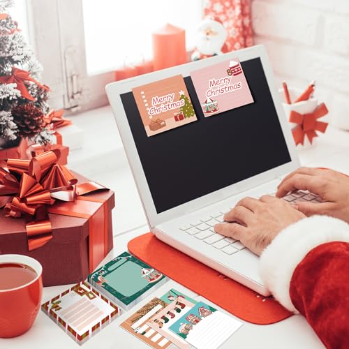 Blocs-notes adhésifs de Noël x16 pour organisation bureau et listes de cadeaux - 4