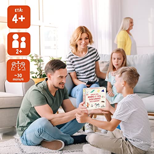 Giochi di società Gioco del mimo e del disegnare per bambini 4+ Gioco da Tavolo per Famiglie Giochi per Bambini