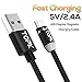Micro USB Cable,TOPK 3.3 ft Light Up Nylon Braided Magnetic High Speed Charging USB Cable for Android devices,Samsung,Nexus,LG,Sony,HTC,Huawei,Motorola and More(Black)