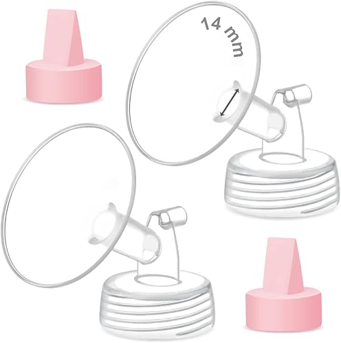 Miniatura 15 de Maymom Pieza de bomba compatible con bombas Spectra/Ameda Luna, Syngery Gold; incluye brida de boca ancha de 18 mm con válvula; no es una brida