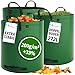 TTL Garden 3x 272L SUPER SOLID Gartensack grün - DOPPELTER BODEN 2x200 gsm extra stabil & reißfest selbststehend 4 Griffe groß robust 3er Set Laubsack Abfallsack für Gras Laub Hecke Gartenabfall
