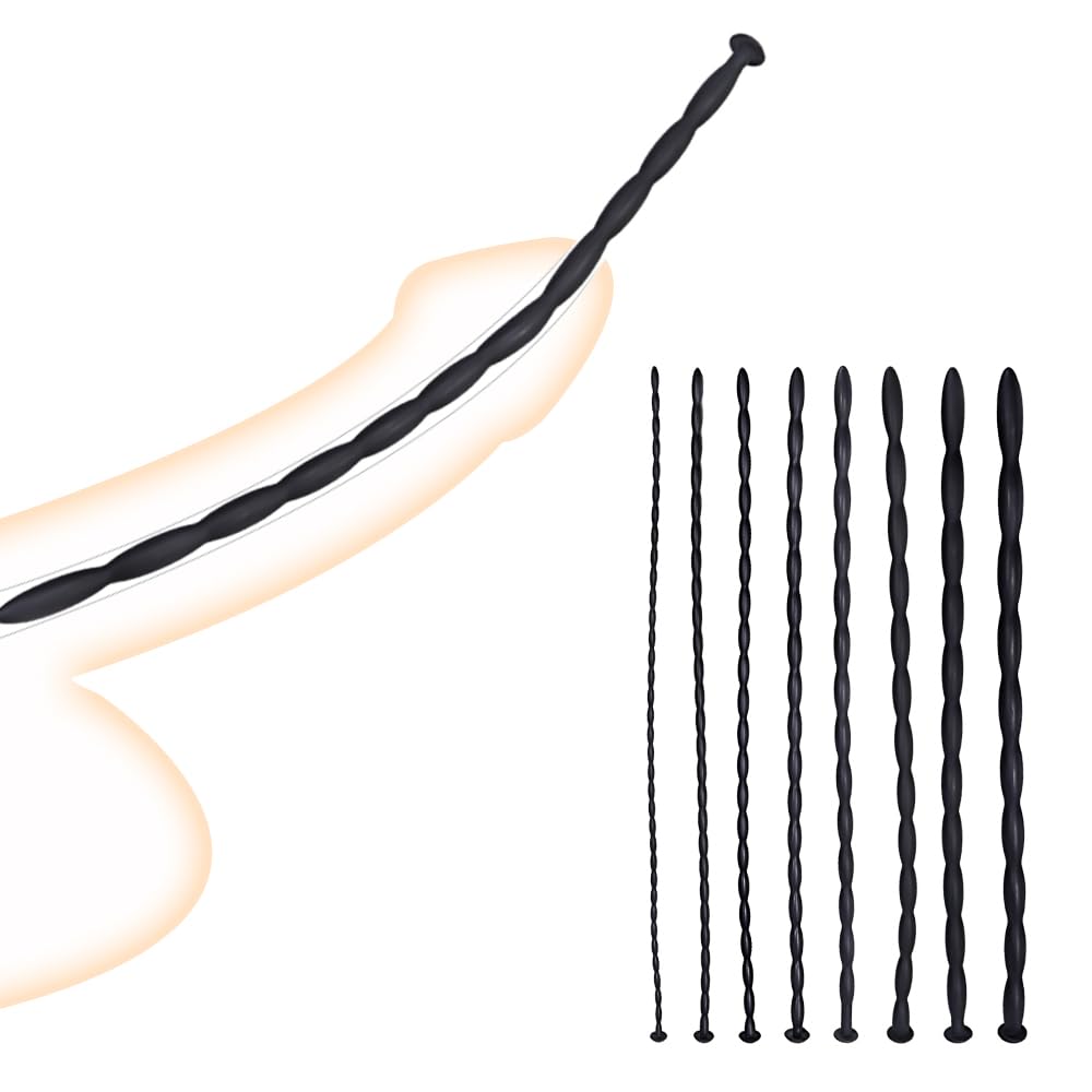 8 PCS Urethral Sounds Beads Urethral Plug Urinary Dilator Urethra Masturbation Rod Sex Toy for Men