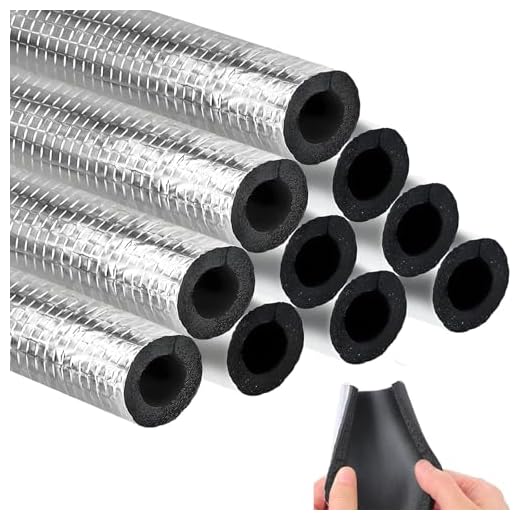 Tubo Espuma Aislante para Aire Acondicionado y Tuberías de Agua, Espuma Aislante Anticongelante para Exteriores e Interiores, Tubo de Aislamiento Flexible e Impermeable 1m L(22mmx30mmx95cm)