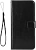 Funda de cuero con tapa abatible compatible con ZTE Nubia Neo 5 5G, protectora, negra 5